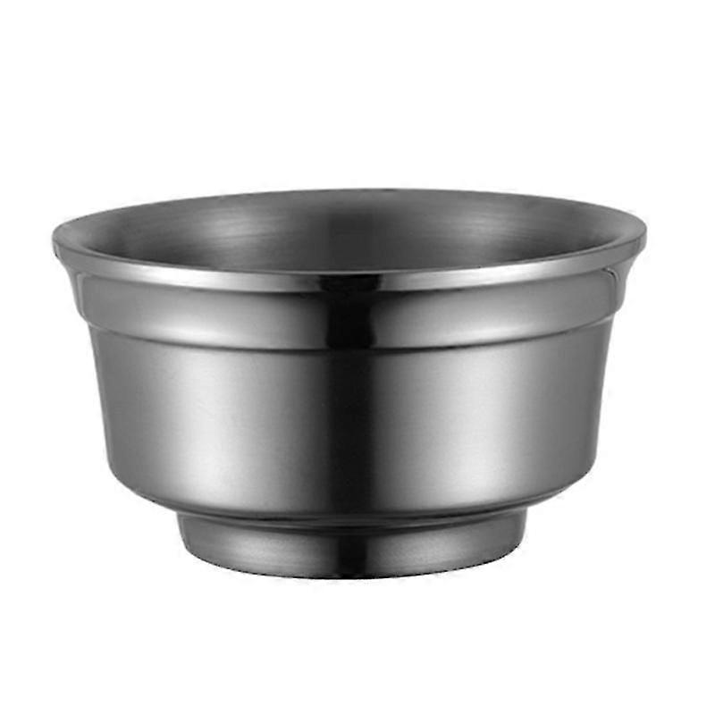 Stainless Steel Soup Bowl Double-layer Anti-scald Rice Bowl Shatter-resistant Porridge Bowls (large 16cm)