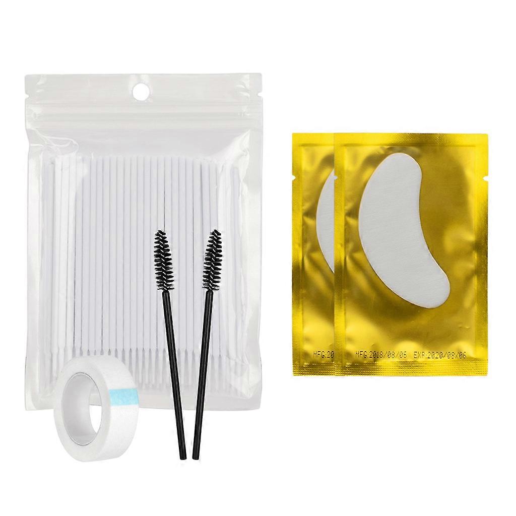 4 in 1 Professional Eyelash Grafting Extension Tool Set Brushes Lash Pad Kit - Pink
