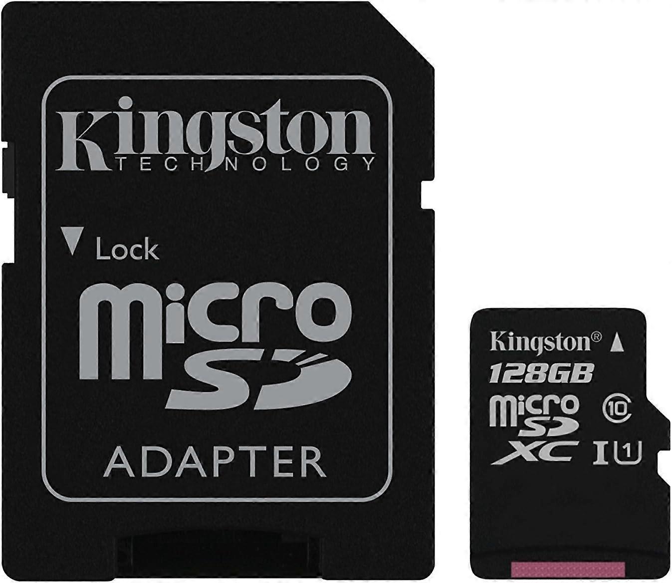 Kingston Technology SDC10G2/128GB 128 GB UHS Class 1/Class10 Flash Memory Card (microSDXC to SD Adapter Included)