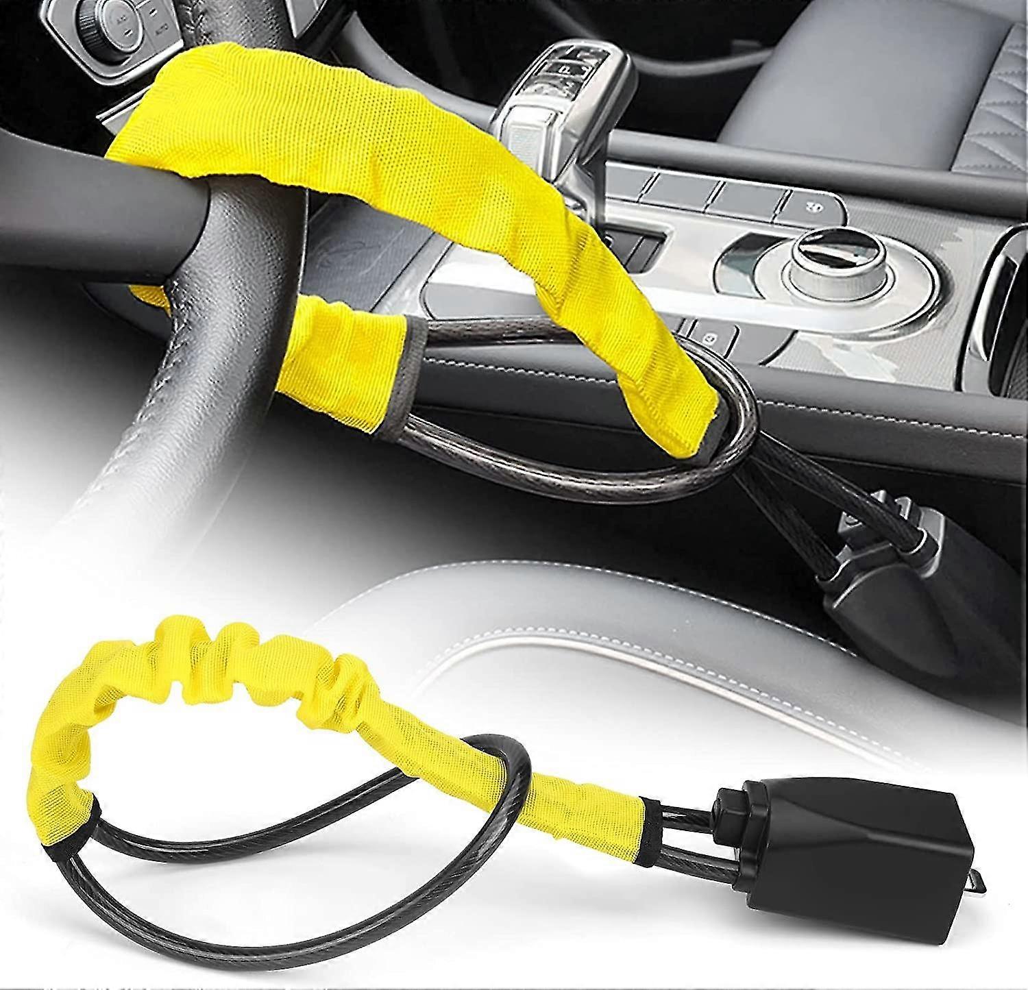 قفل عجلة القيادة ، قفل التوجيه ، أقفال عجلة قيادة السيارة مع مفاتيح 2 ، جهاز مضاد للسرقة لشاحنات السيارات ذات الشاحنات ذات الشاحنات