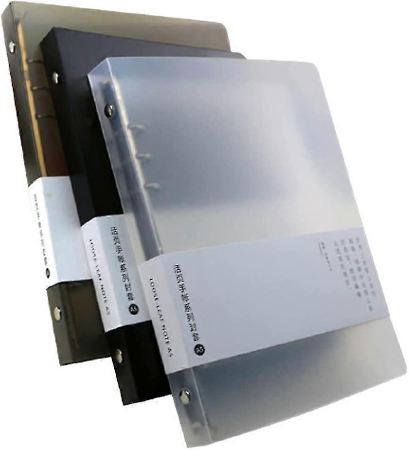 3-Pack Round Ring PVC Binder Covers, A5 & A6, Refillable Notebook Protector (Paper Not Included)