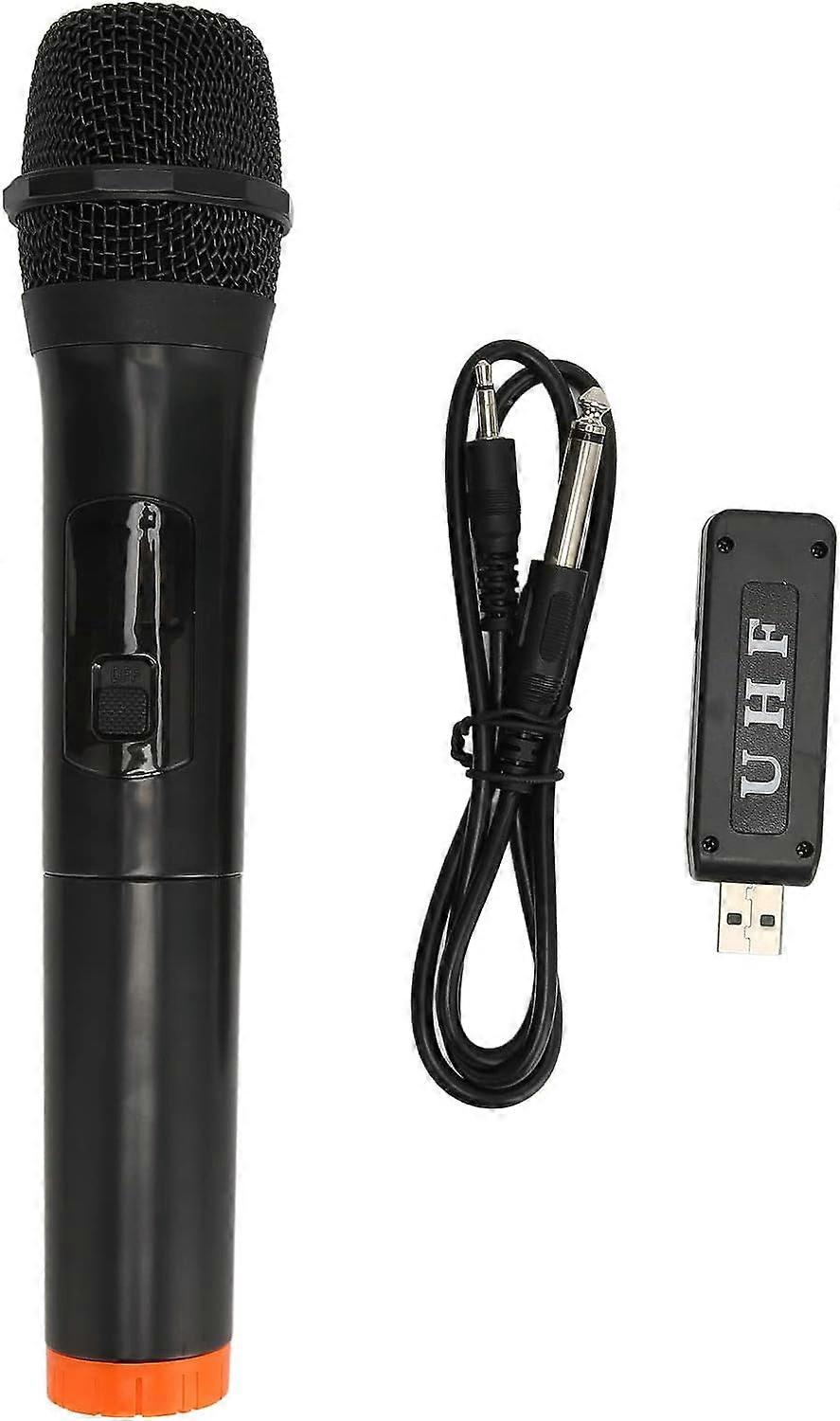UHF-Funkmikrofon mit einer Reichweite von 131 Fuß Rauschunterdrückung Dynamisches Handmikrofon 40 m / 131 Fuß Akzeptanzbereich mit USB-Empfänger für Karaoke-Partycomputer