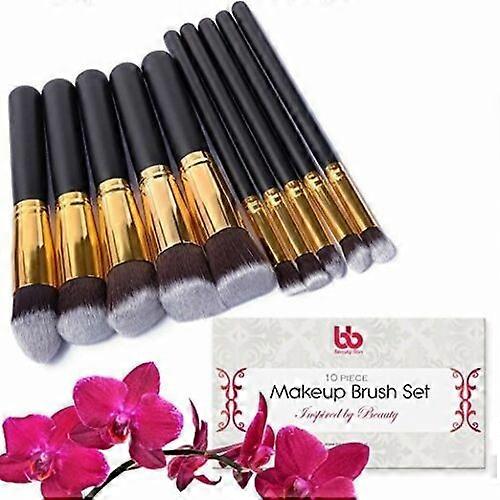 10 PCS Professional Cosmetics Makeup Brushes Set