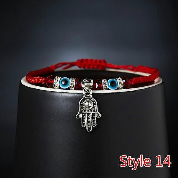 Lucky Red String Thread Hamsa vedhæng armbånd Blå Tyrkiet Evil Eye Charm for kvinder mænd håndlavede venskab smykker gaver