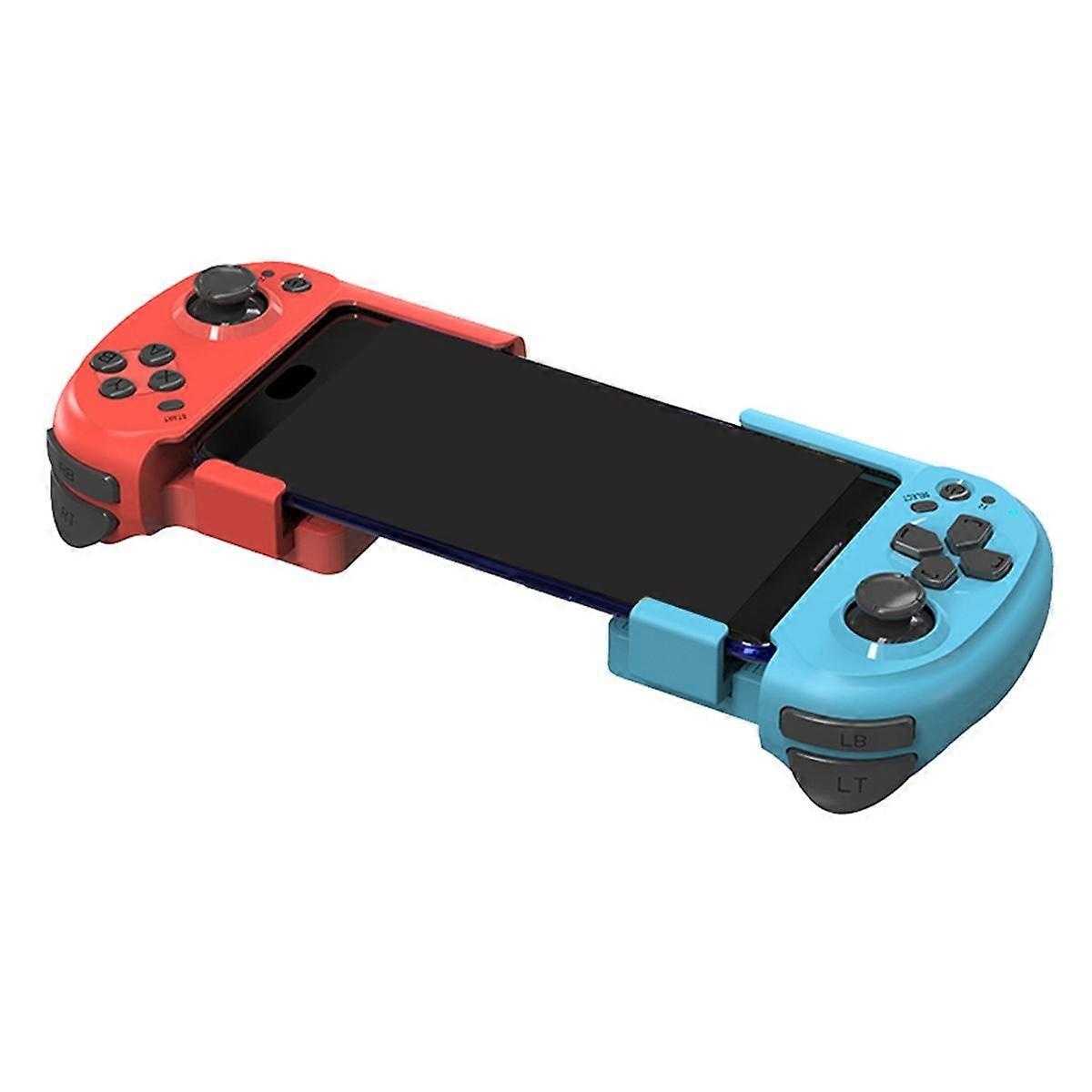 061 Wireless Left Right Split Game Controller Bluetooth Gaming Joystick for Android for IOS PC-Red Blue