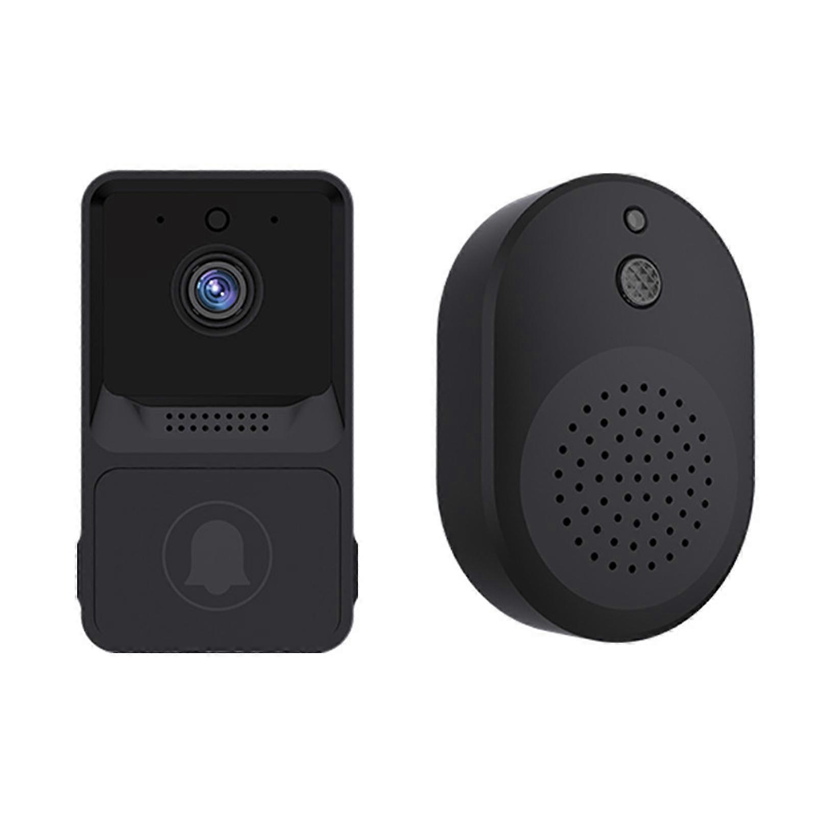 Smart Home Control System Wireless Video Doorbell Set Electronic Product Motion Detection Black