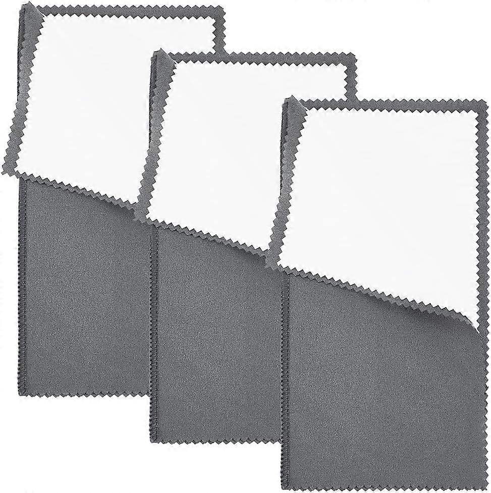 3Pcs 4 Layers Jewelry Cleaning Cloth Polishing Cloth 7.87x7.87 Inch for Jewelry Cleaning Bracelet Necklace