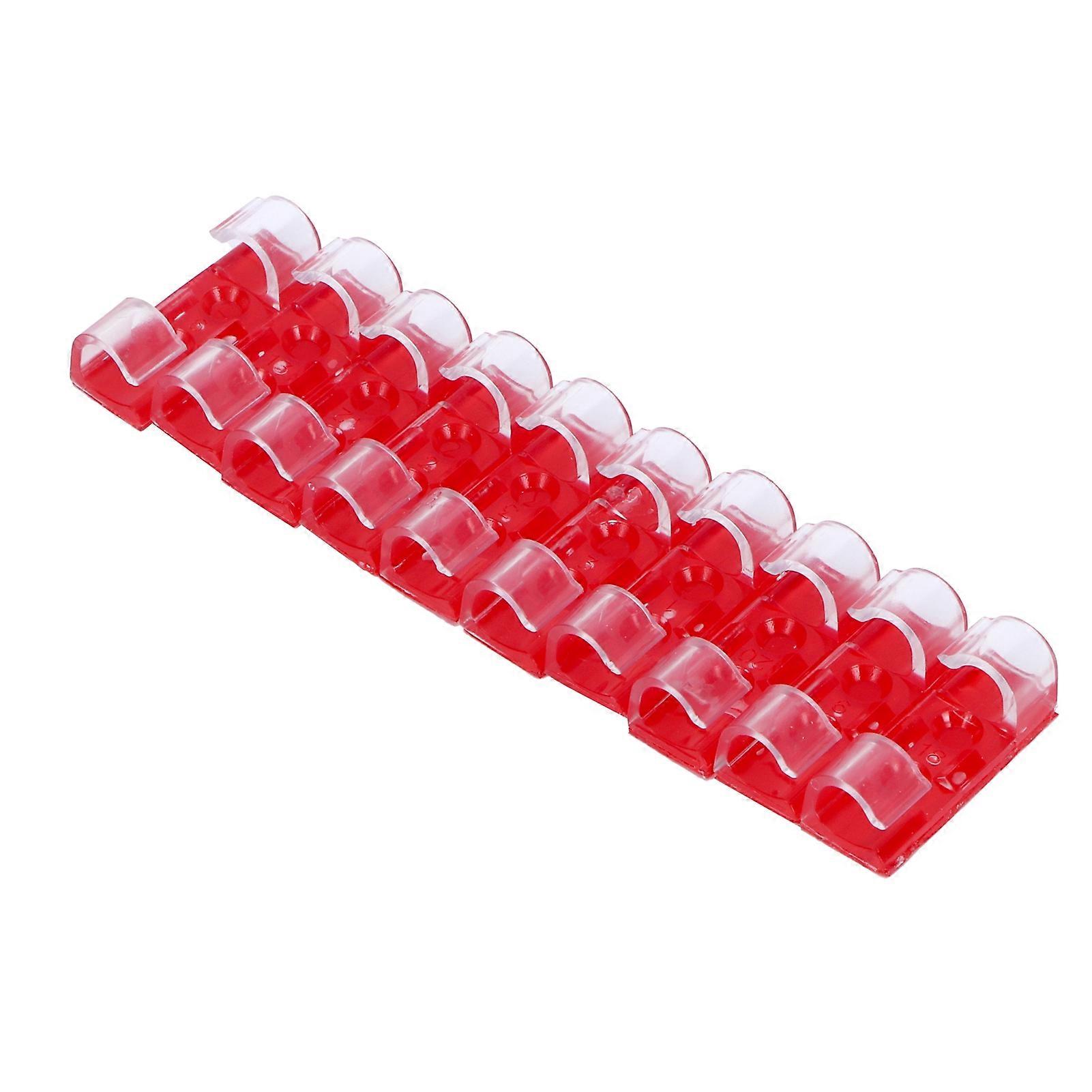 Transparent 20Pcs Self-Adhesive Cable Clips Wire Clamp Desktop Organizer