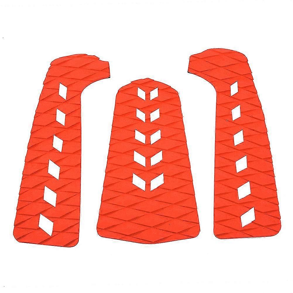 Anti-Slip Stomp Pad for Surfboard, Shortboard, Longboard, Skimboard - EVA Material with Square Hole - Red