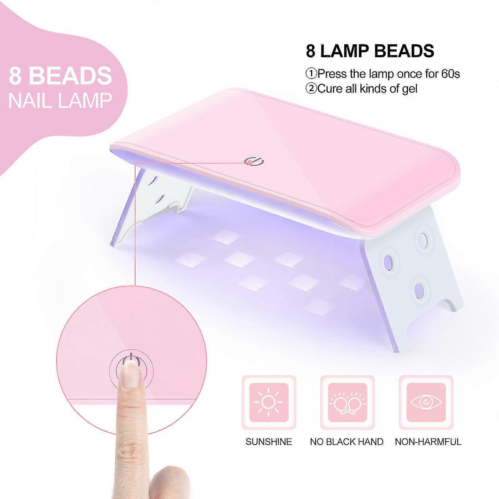 6W Manicure Light Therapy Machine Uv Led Nail Baking Lamp
