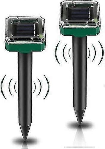 Solar Powered Ultrasonic Mole Repeller 2 Pack, Solar Mouse Repeller Outdoor
