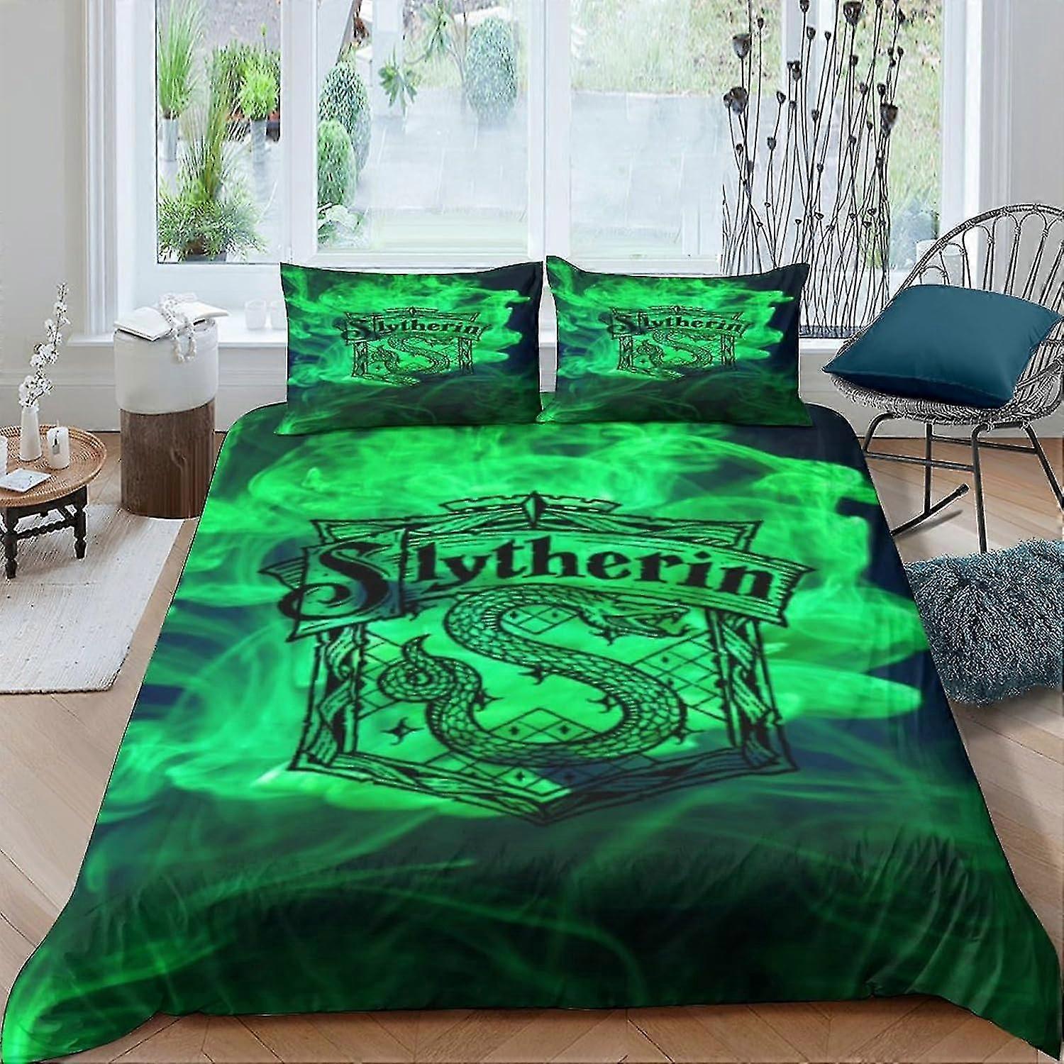 o4849 Bed Sheets  Magic 3D badge Duvet Cover Set badge Pattern Printed Bedding Duvet Cover with Zipper Closure 3 Pieces Soft Comforter Cover Bed Sheet