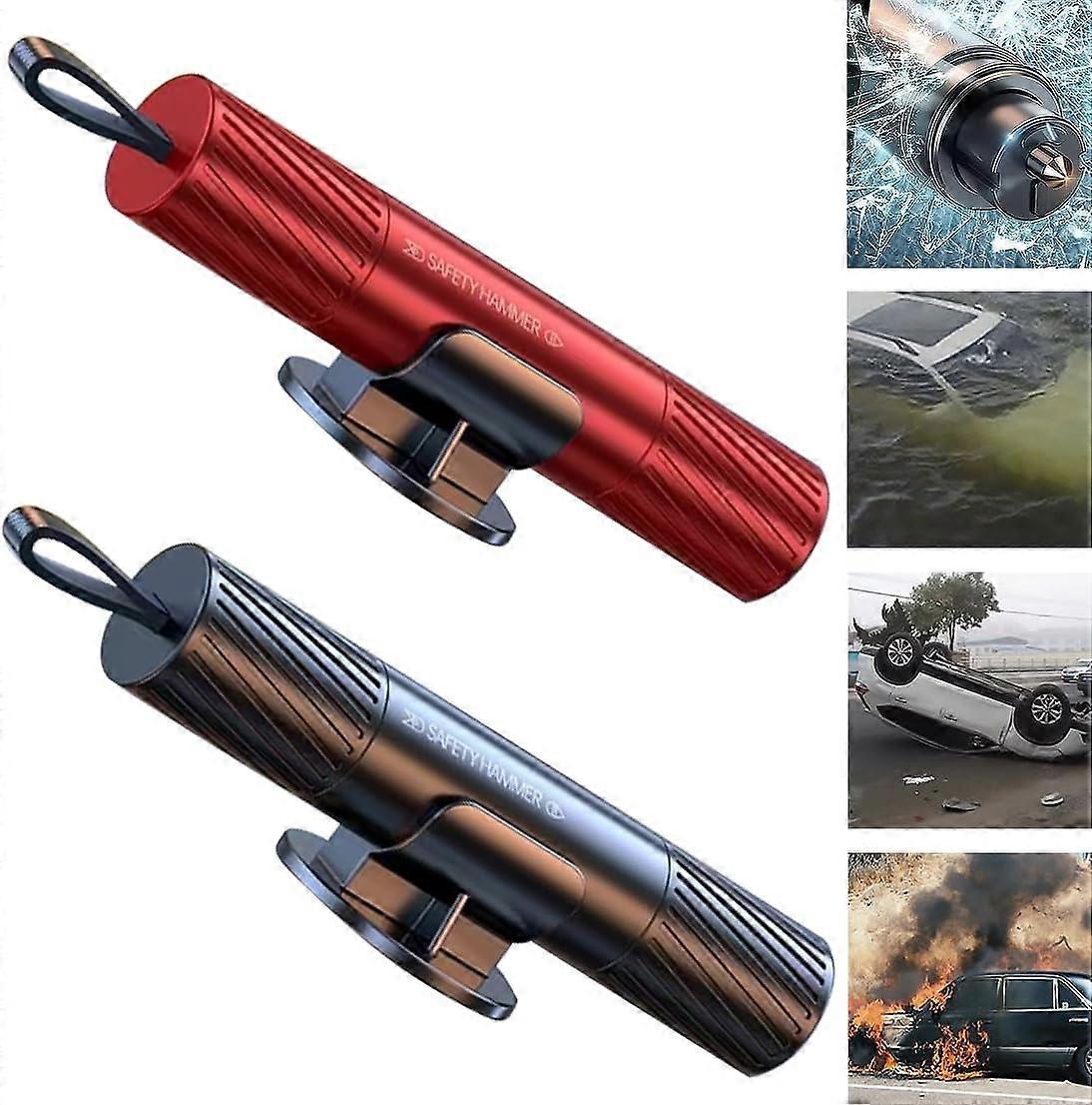 Safe Hammer, 2024 New Safe Hammer Glass Breaker Under Water, Car Hammer Seatbelt Cutter Window Breaker Emergency Escape Tool