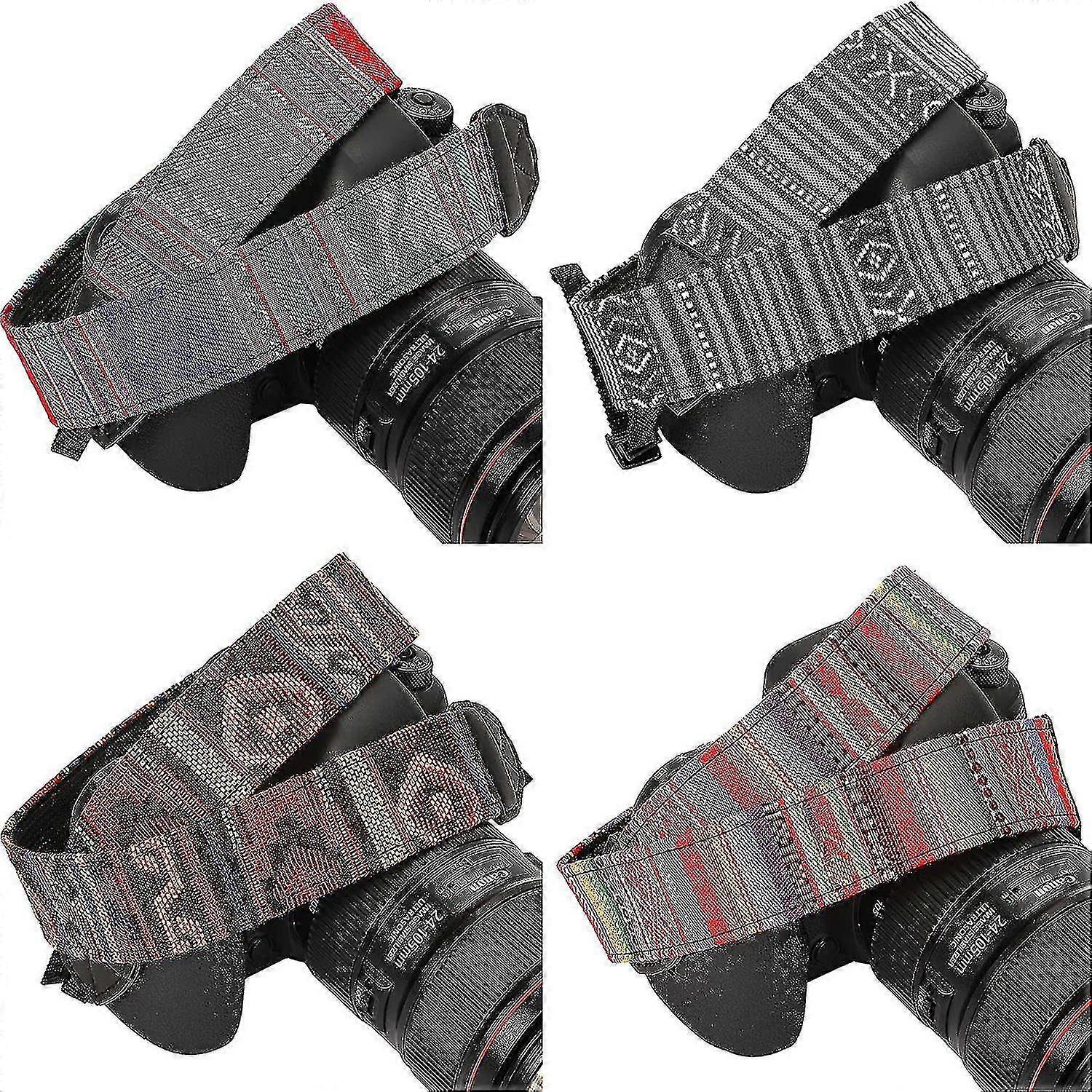 4 Pieces Vintage Camera Strap For All Dslr Slr Camera Universal Neck Shoulder Strap, 4 Styles