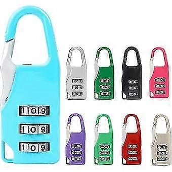 9 Pack Mini 3 Digit Combination Padlock - Resettable - 9 Colors good