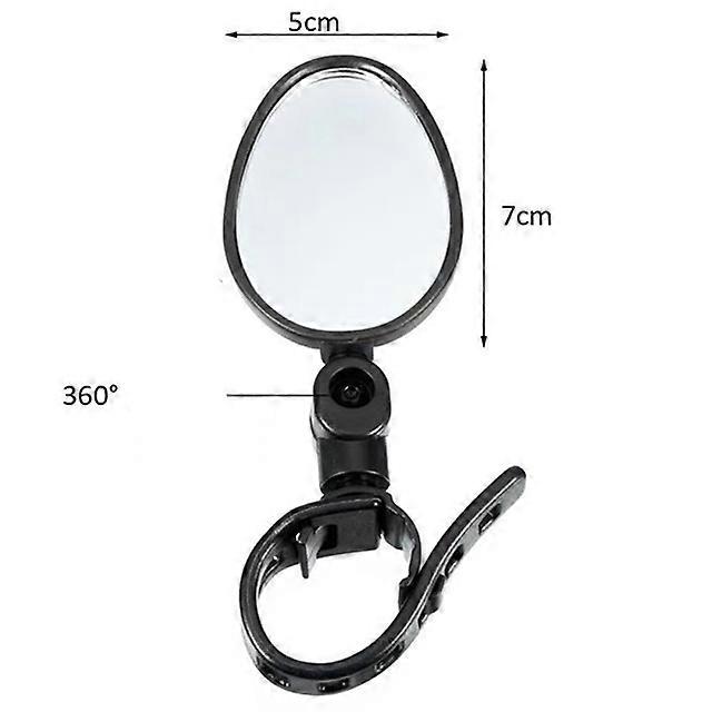 Rearview Mirror for Bicycle Motorcycle Handlebar Mount 360 Rotation Adjustable Bike Riding Round Ellipse Mirror accessories