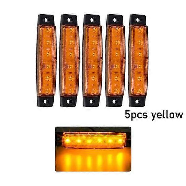 6 LED Truck Side Width Light Lorry Trailer Marker lights Night Safty Indicator Warning lamp Waterproof Signal Lamps 12V 24V