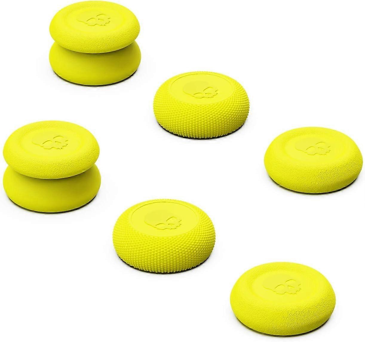 Dww-3 Paires (6 Pices)  - Jaune Ensemble de Poignes de Pouce, Capuchon de Joystick, Capuchon de Stick Analogique pour Nintendo Switch Manette Pro & PS