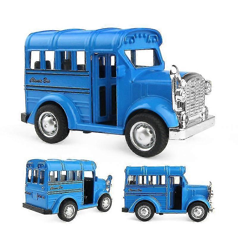 Bjxy Bus Mini Pull Back Sliding Alloy Bus And School Bus, Simulation Car Model