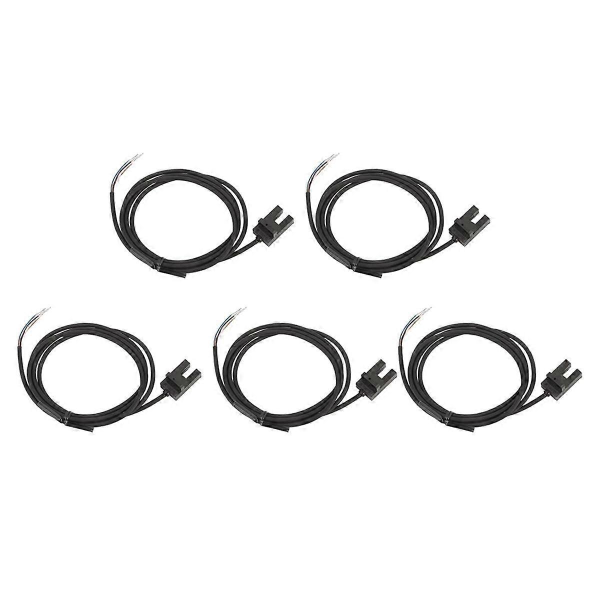 5PCS Photoelectric Sensor Switch, SX673 U Shape Inductive Photoelectric Sensor DC5-24V, 5mm NPN Pho