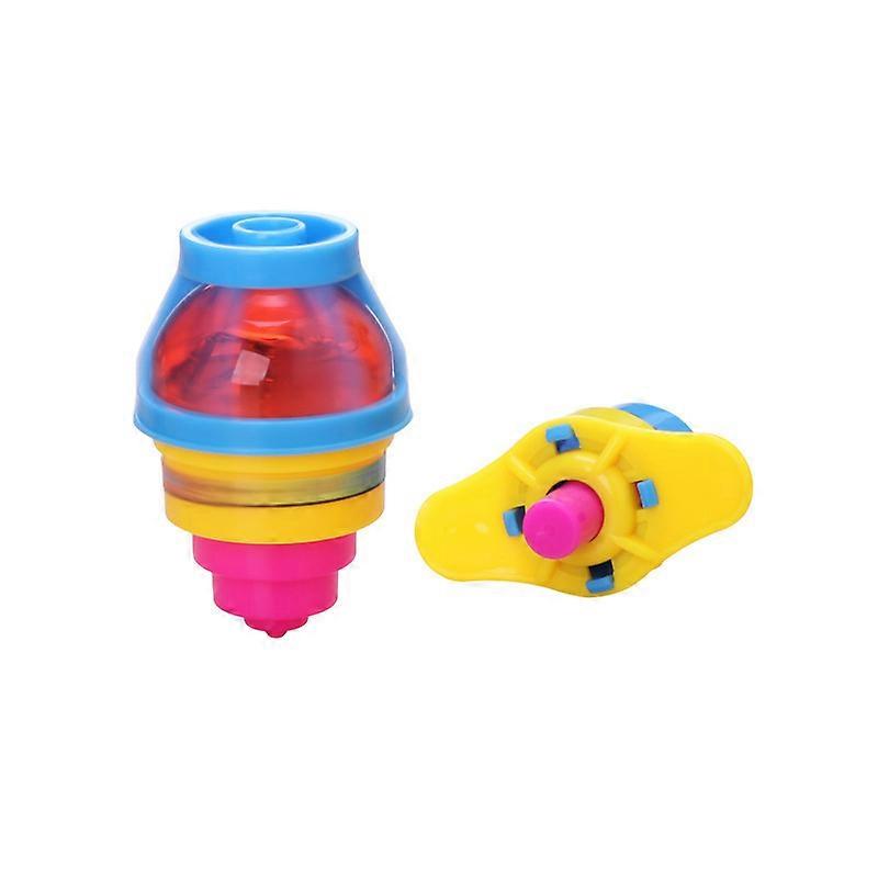 15 Pack LED Light Up Flashing UFO Spinning Tops with Gyroscope
