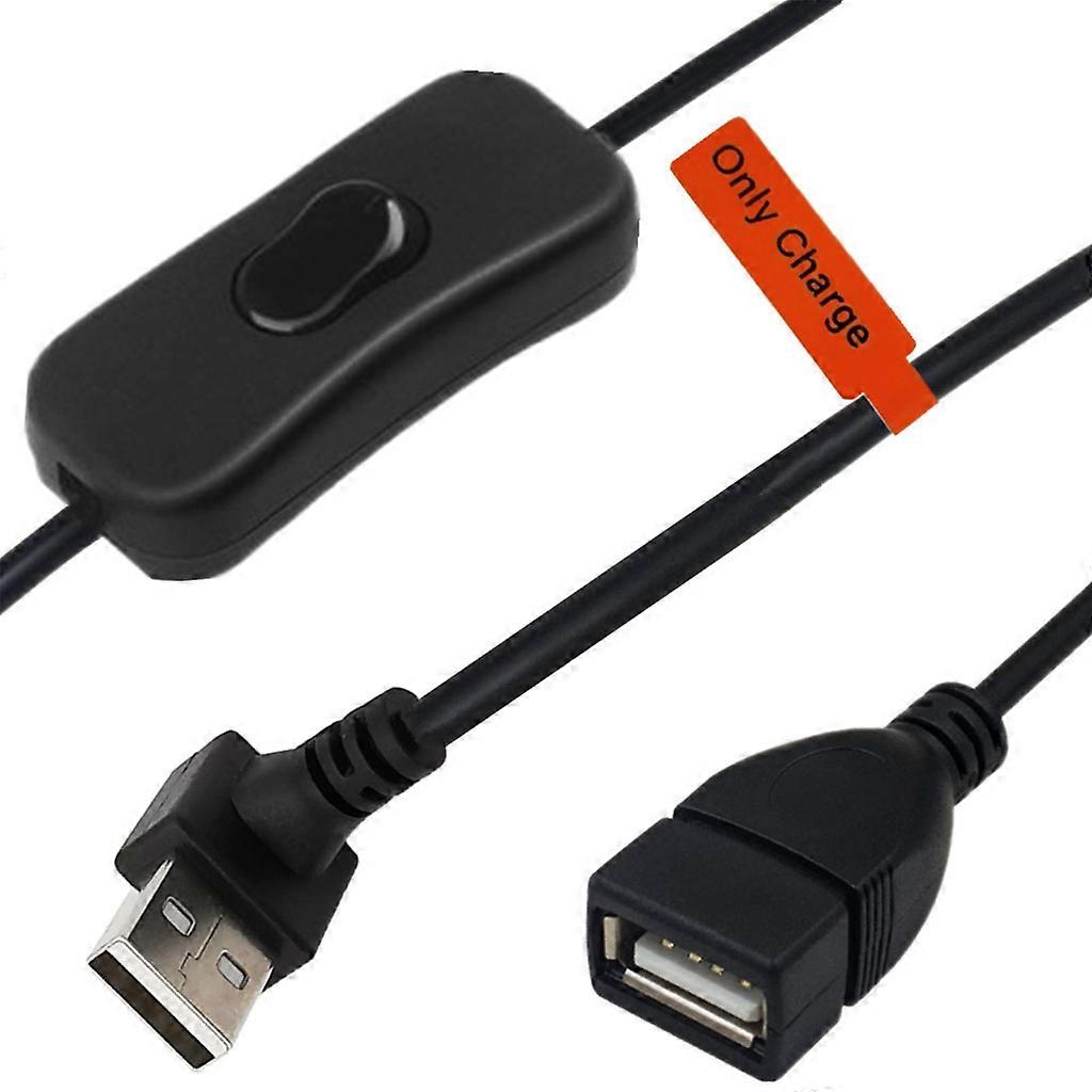 1Pack Male to Female USB Cable with On/Off Switch, USB Extension Inline Rocker Switch for Driving Recorder,LED Desk Lamp