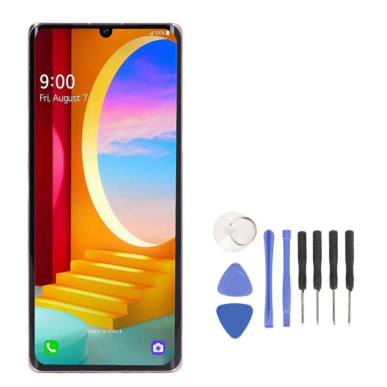 Touch Display Digitizer Assembly Organic Light Emitting Diode Phone LCD Screen with Fingerprint Reader for Velvet 5G Pink