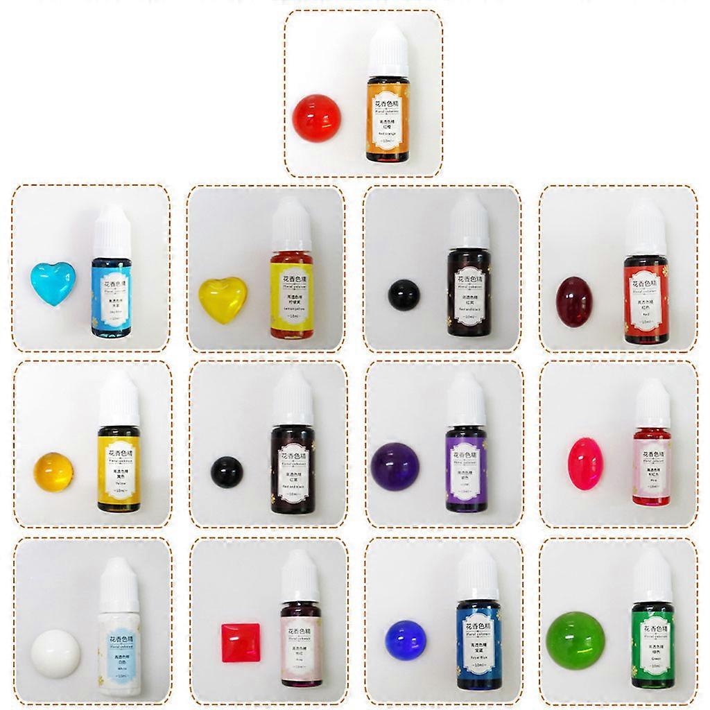 Epoxy Resin Pigment 13 Color Liquid Epoxy Resin Dye for DIY Art Making 10ml