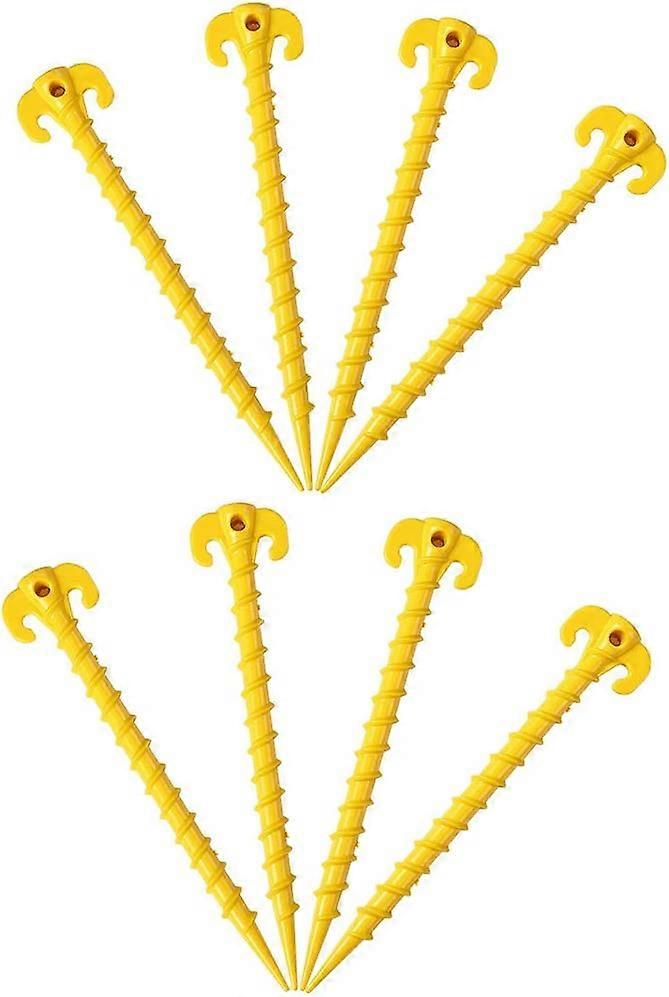 خيمة الشاطئ حصص المظلة المراسي المظلة حصص الثقيلة المسمار شكل 10 بوصة - 8 عبوات برتقالي