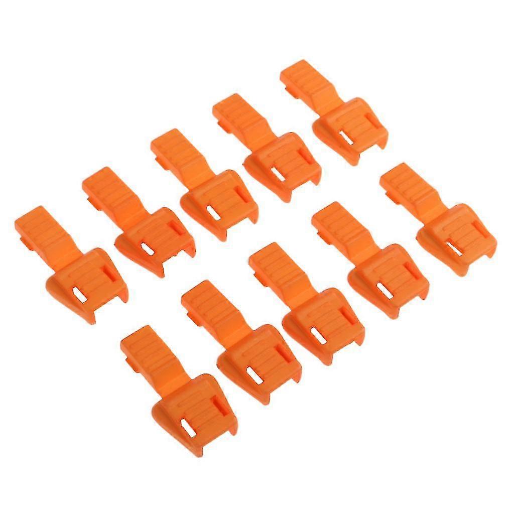 10 Pieces Plastic Zipper Puller End Lock Zip Pull End For 3-4mm Cord Orange