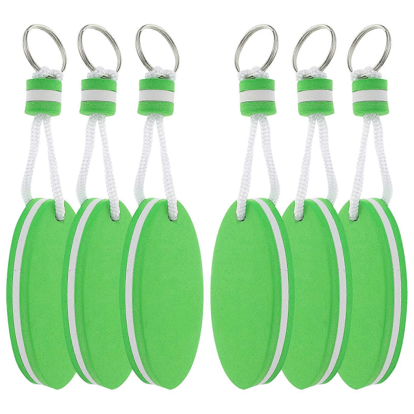 6Pcs Floating Keychains Colored Floating Key Rings Hanging Floating Keyrings Water Sports Keychains