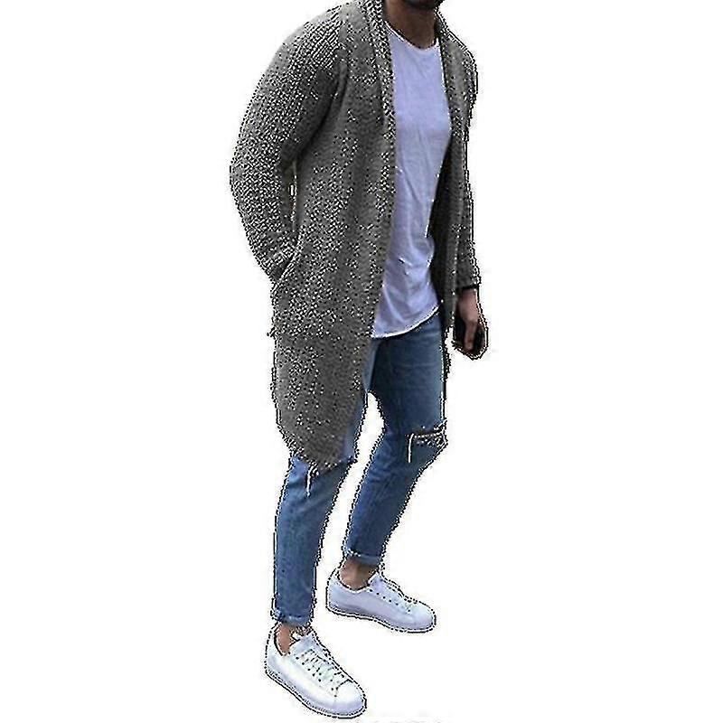 Herren Strickpullover Strickjacke Langarm Tops Einfarbig Warme Winterkleidung