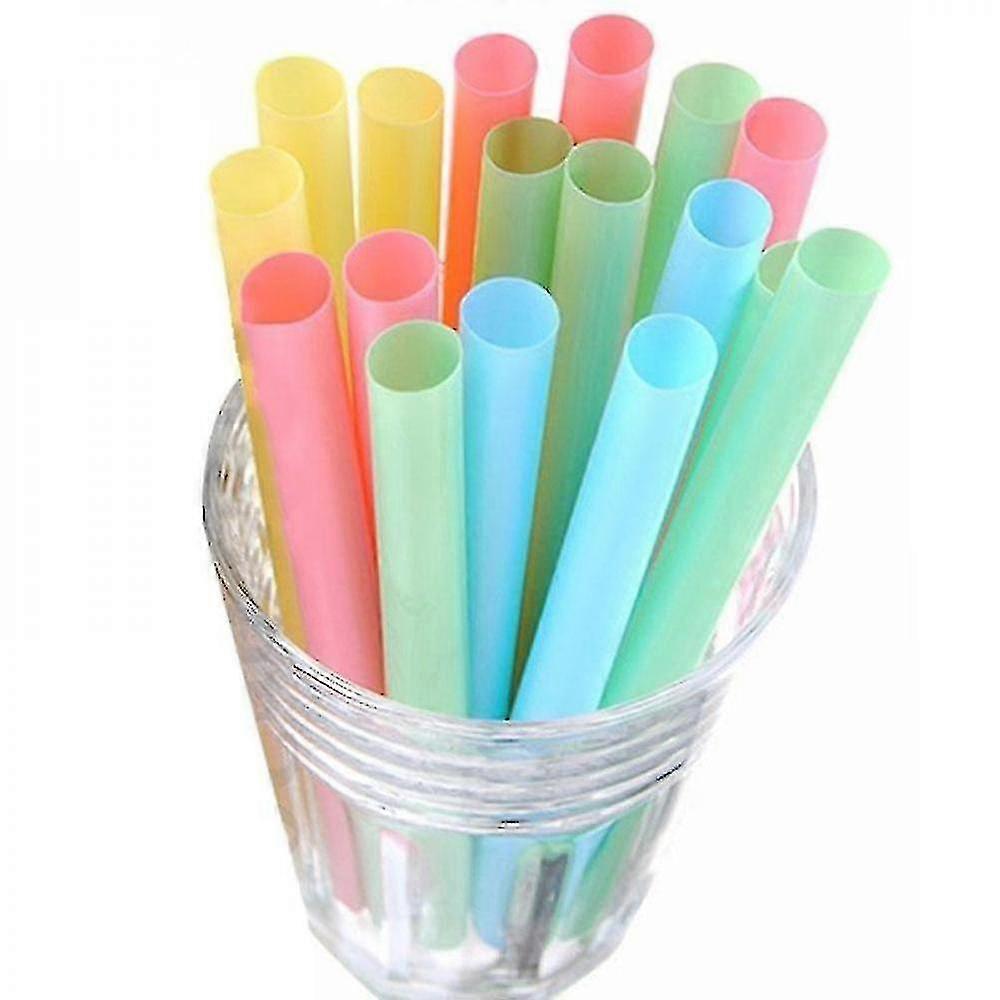 Colorful Large Drinking Straws For Bubble Smoothie