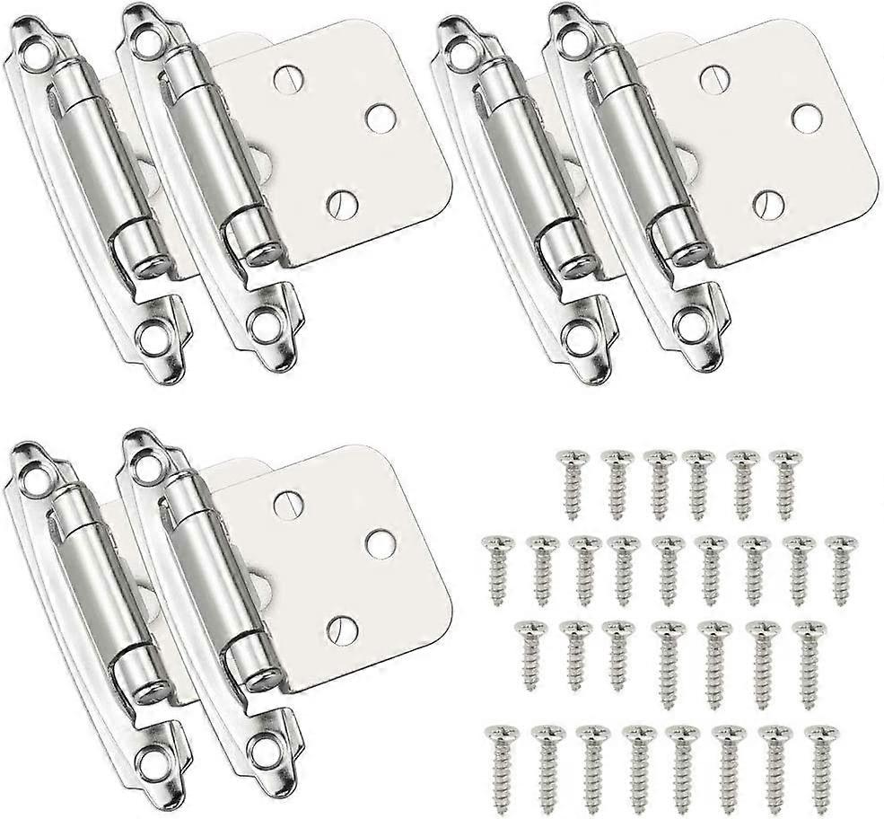 6 Pcs Hinge Door Self-Closing Hinge Cold Rolled Steel Material Hinge Spring with Dampe