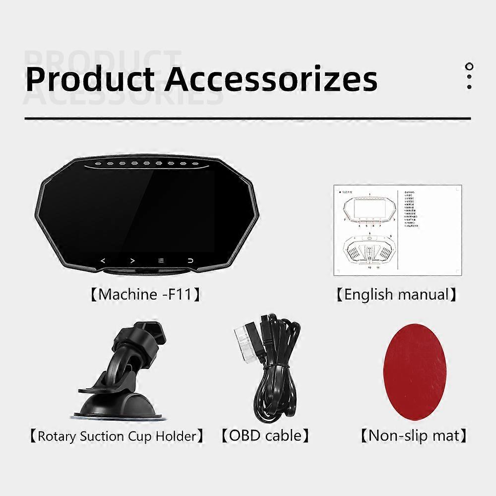 New 6 Inches Car Head Up Display OBD2 GPS Auto Display Smart Car HUD on-Board Computer Gauge Security Alarm Water&Oil Temp. RPM