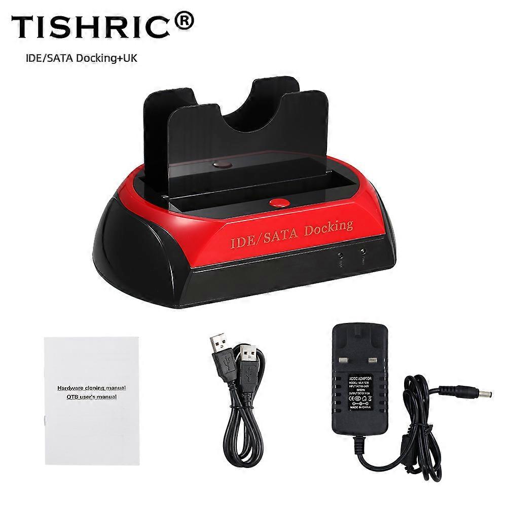 TISHRIC Hdd Docking Station Support 2.5/3.5 Inch Hard Drives Hard Disk Enclosure USB To SATA To IDE External Hard Drive Station