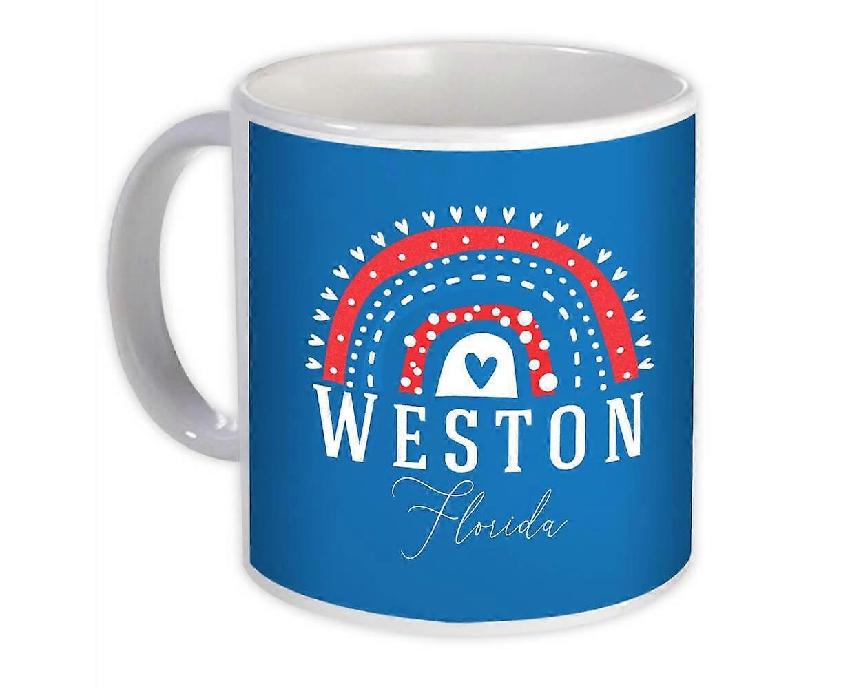 Gift Mug: Weston Florida USA Rainbow