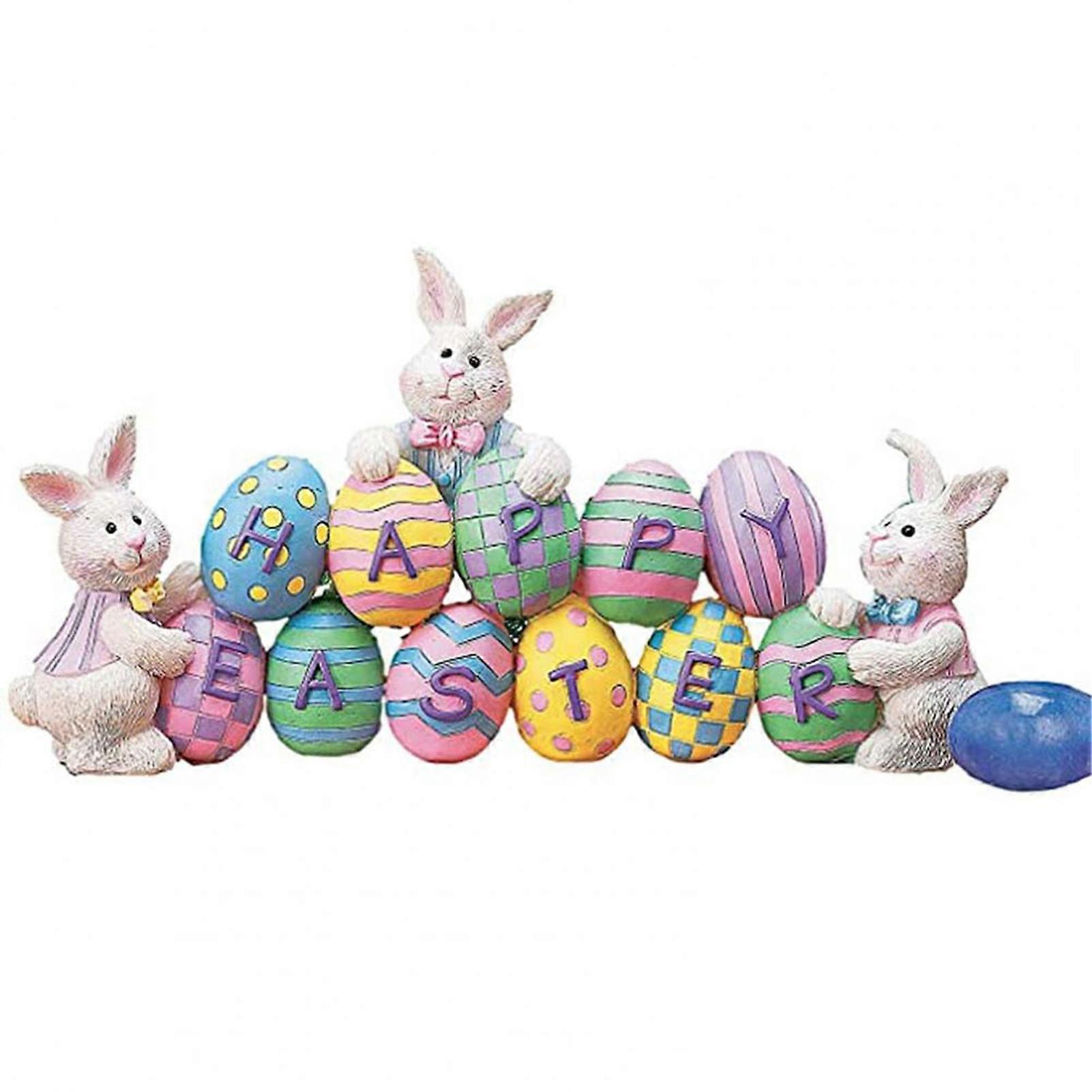 MengXi Rabbit Pendant Single Side Easy to Carry Acrylic Miniature Bunny Figure Ornament for Home