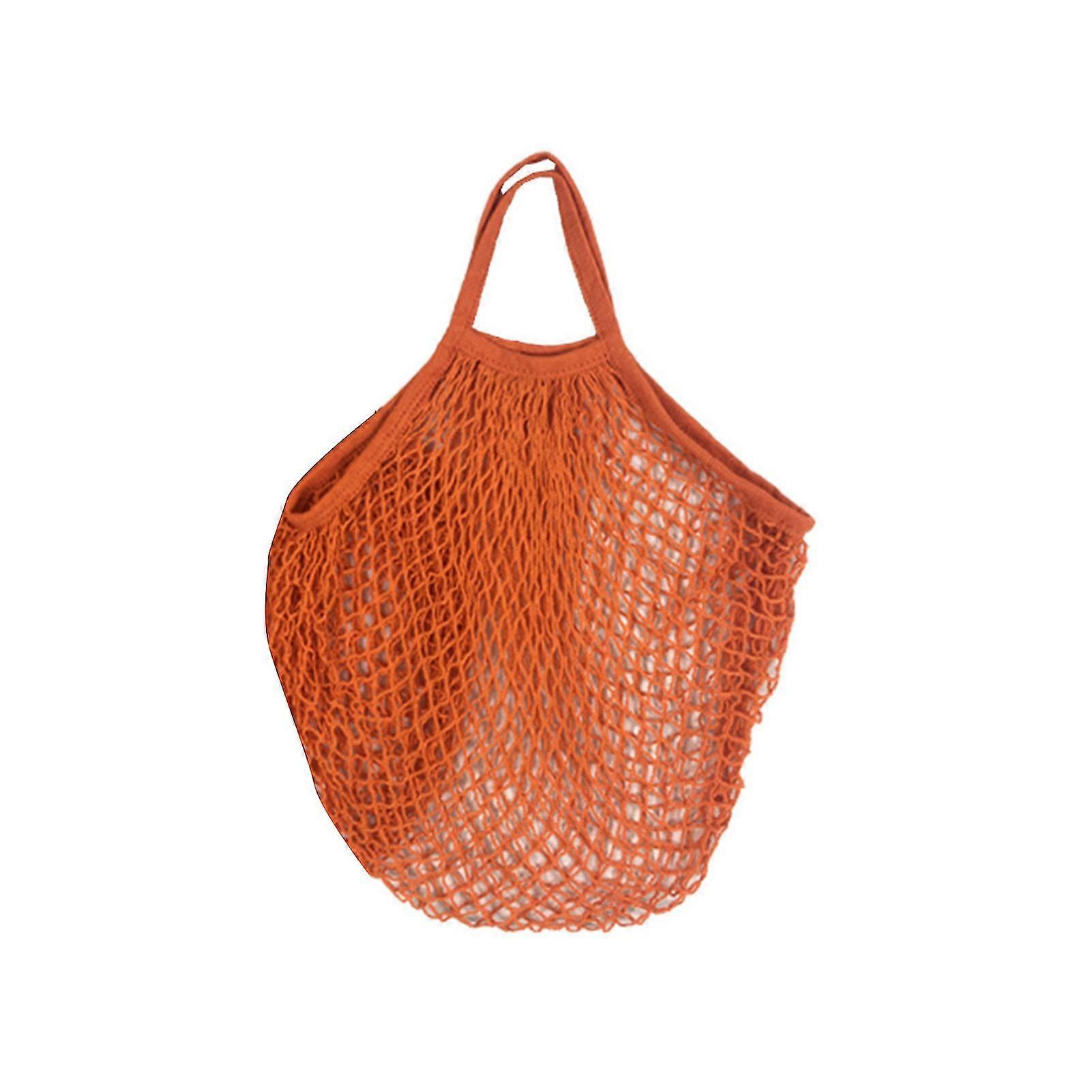 Breathable Mesh Produce Bag With Handle Cotton Shopping Handbag Mesh Bag