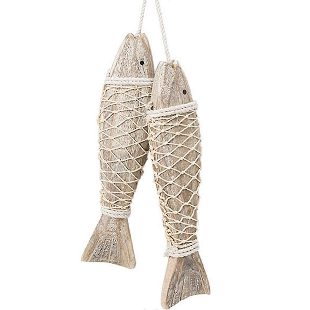 2pcs Decorative Fish Pendant Wall Backdrop Adornment Home Wall Hanging Ornament