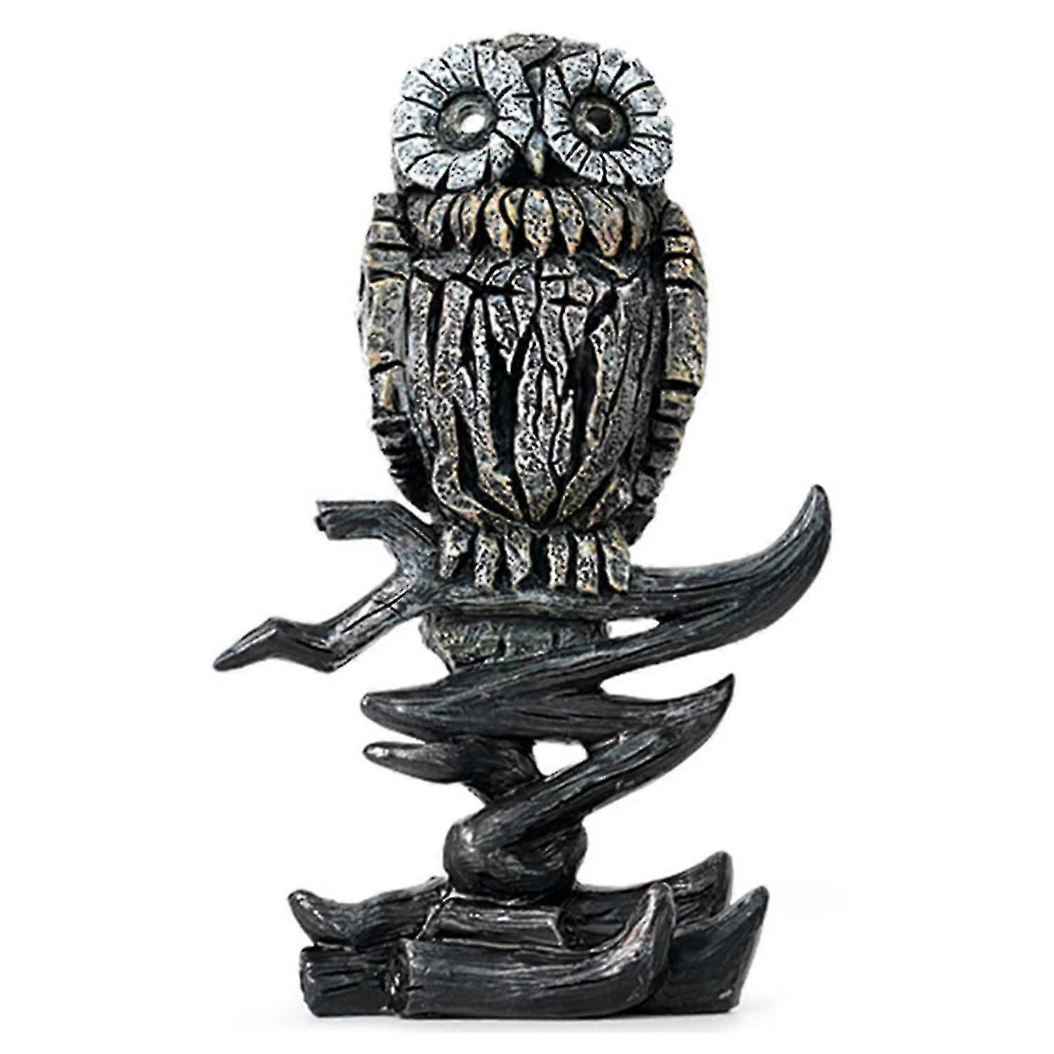 Owl Animal Statues Sculpture Eagle Owl Figurine Handmade Desk Decor Room Ornaments Z50116