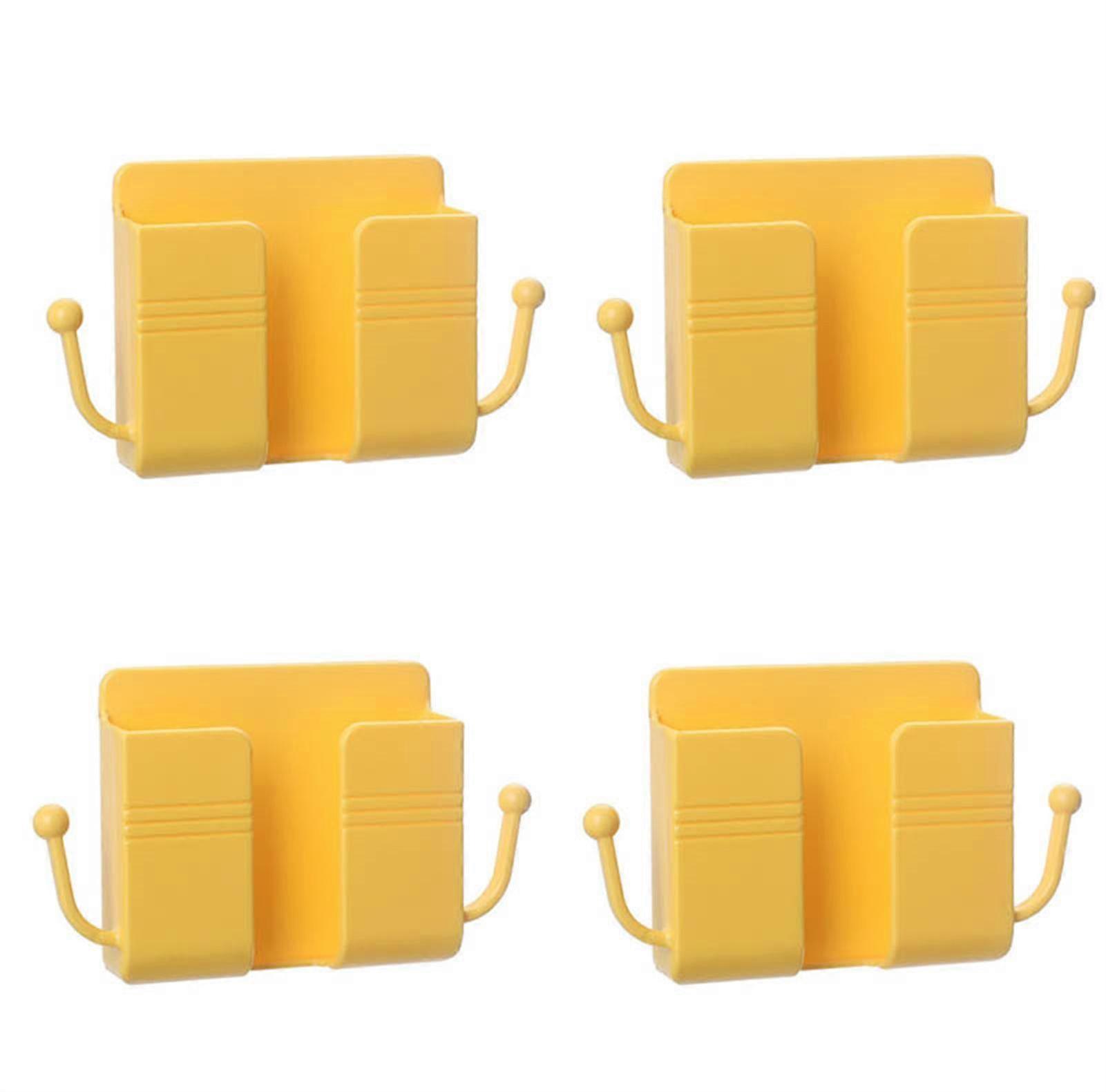 Remote Controller Mobile Phone Plug Wall Holder Self-adhesive Punch Free Storage Rack Multipurpose