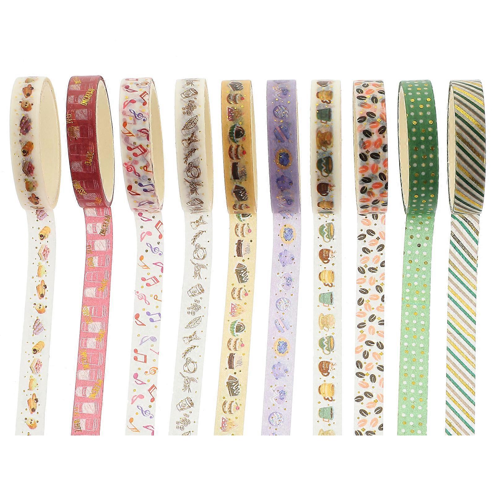 10 Rolls Decorative Washi Tape Decorative Scrapbooking Tapes DIY Washi Tapes