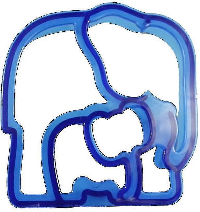 Sandwich Bread Biscuit Cutter, Plastic, Blue, Elephant