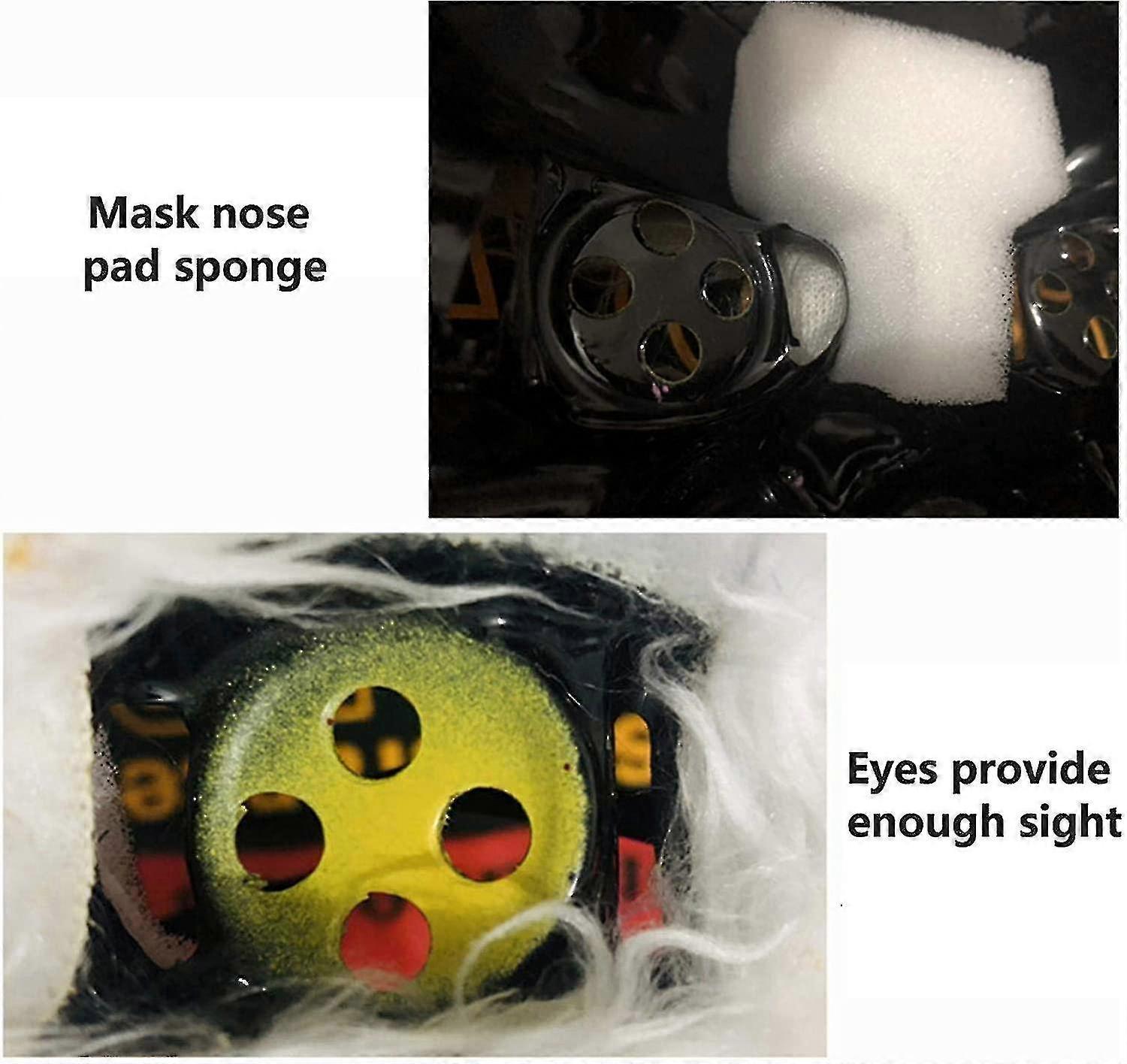Masque de lapin sanglant, masque de lapin en peluche avec lumière LED, masque effrayant pour Halloween (style 1