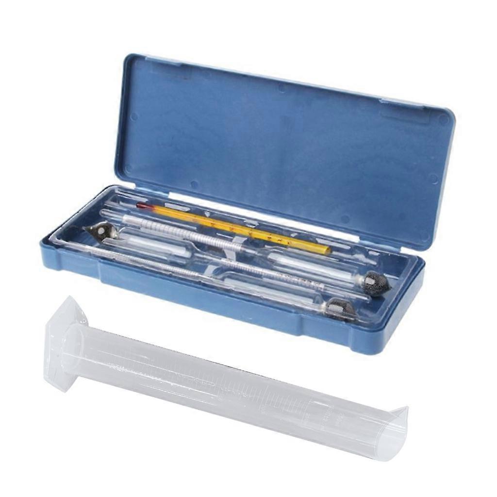  Hydrometer Tester Vintage 250mL Measuring Bottle Plastic Box Sets Tools Alcohol