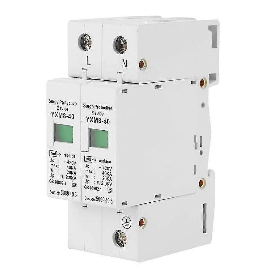 جهاز صواعق 220 فولت 2p 40ka حامي الصواعق الكهروضوئية للمنزل الكهروضوئية مانع الجهد المنخفض للأجهزة الكهربائية المنزلية