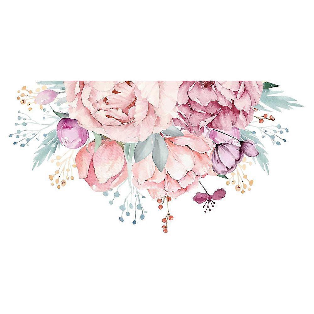 PVC Wall Stickers Wall Decoration Flower Pattern 290x1050mm 2pcs/set