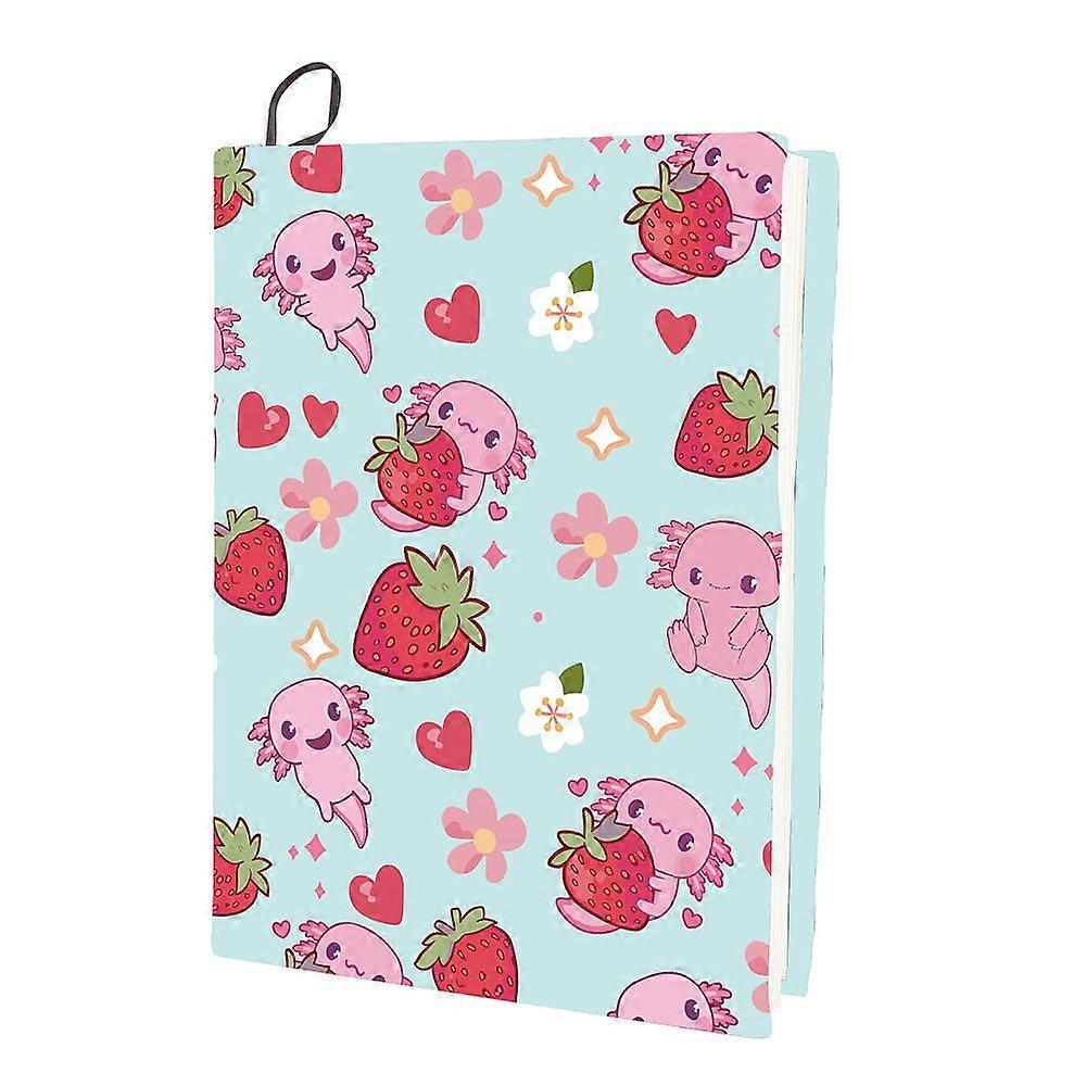 Polyester Book Covers Elastic Notebook Wraps Rectangle Strawberry 400x250mm