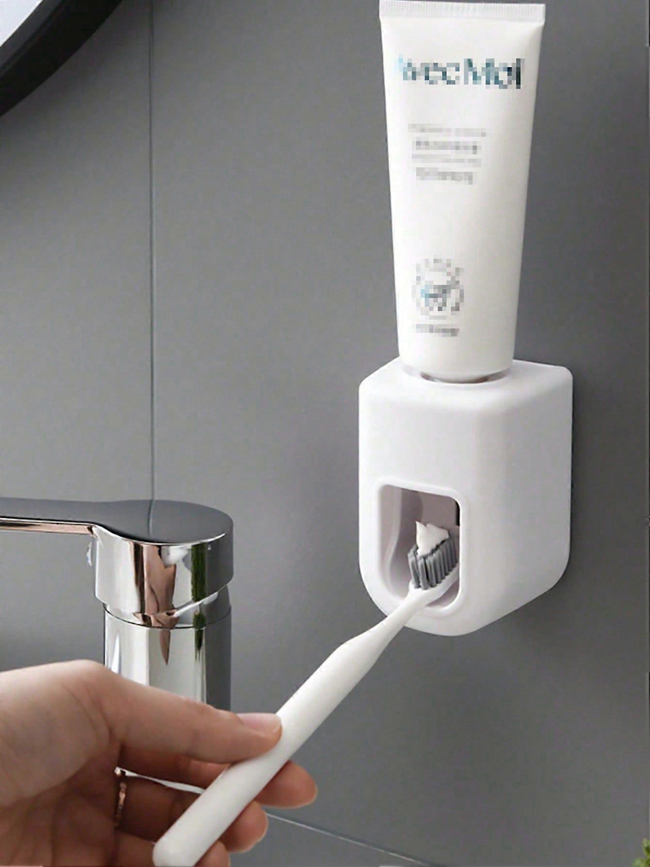 1pc Automatic Toothpaste Dispenser Wall-Mounted Bathroom Quantitative Squeezer, Minimalist Toothpaste Holder